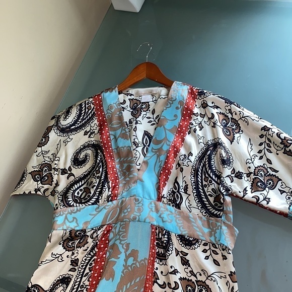 SILK Kimono Dress Size L | Single Dress - Picture 6 of 10